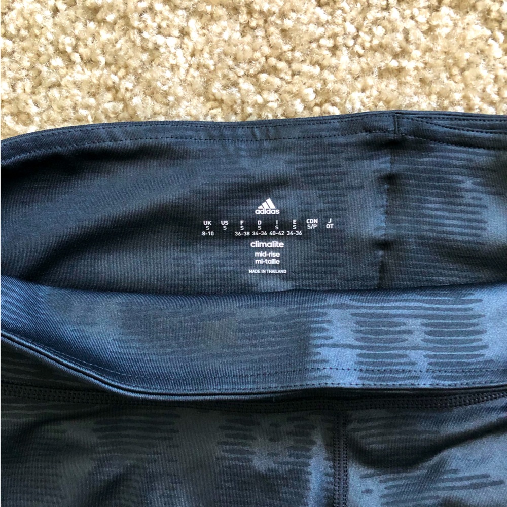 Adidas cropped legging, Climalite, size Small, black, inseam 19”. - Picture 3 of 3